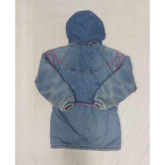 Vintage Expressions Quilt Lined Long Denim Jacket Women's Size Medium 14/16 - Picture 9 of 9